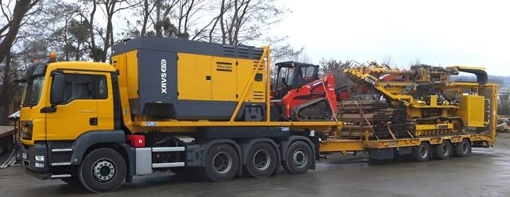 Convoi de transport forage Auvergne-Rhône-Alpes